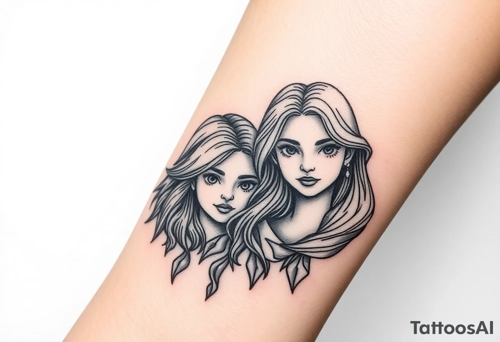 Game programming including my 2 daughters and my friend who passed away tattoo idea