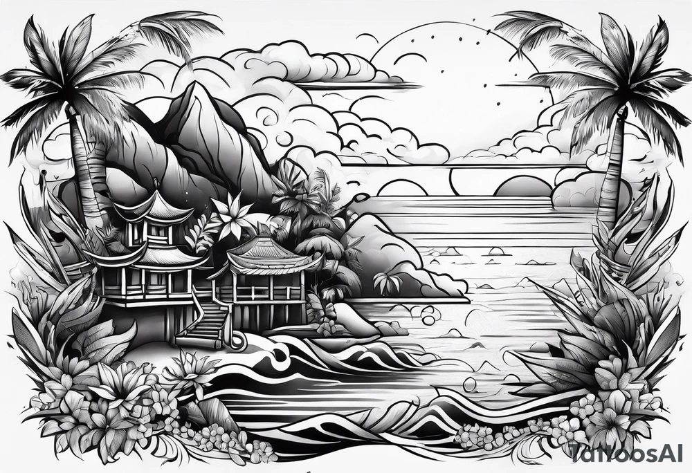 island vibes tattoo idea