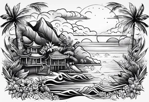 island vibes tattoo idea