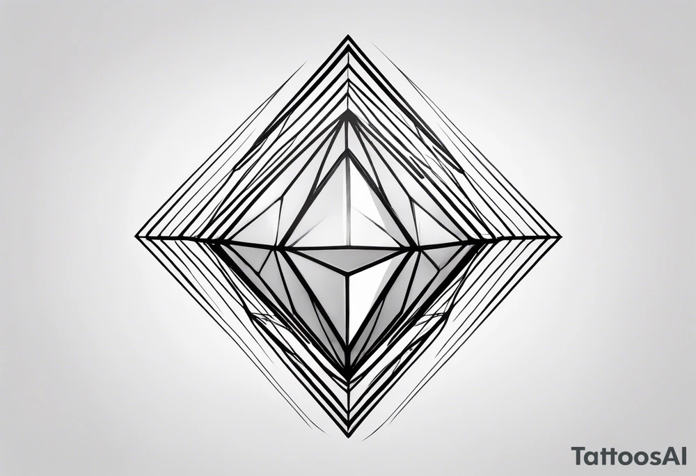 very simple three lined diamond shape tattoo idea
