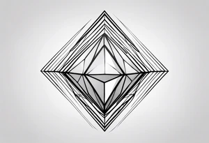 very simple three lined diamond shape tattoo idea