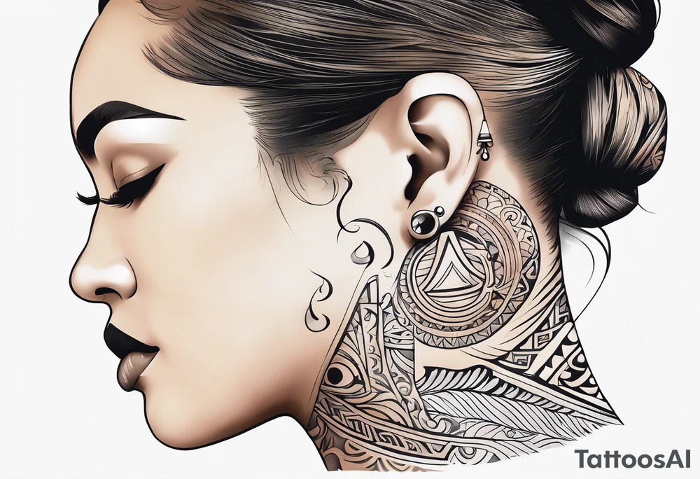 maori neck to chin tattoo tattoo idea
