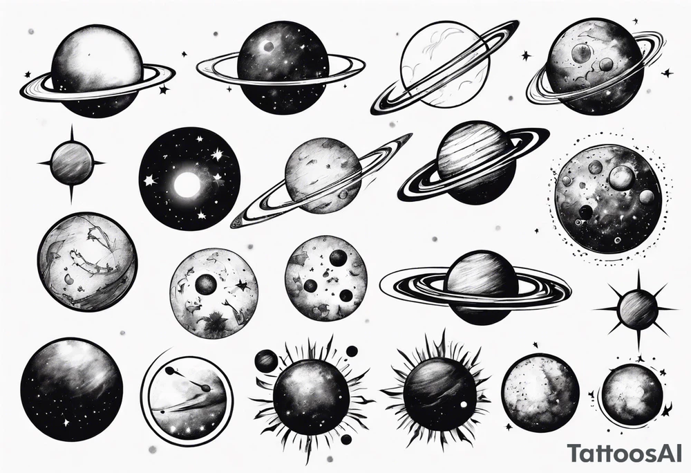 cosmos planet galaxy tattoo idea