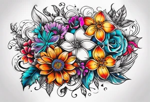 Flower chest piece tattoo idea