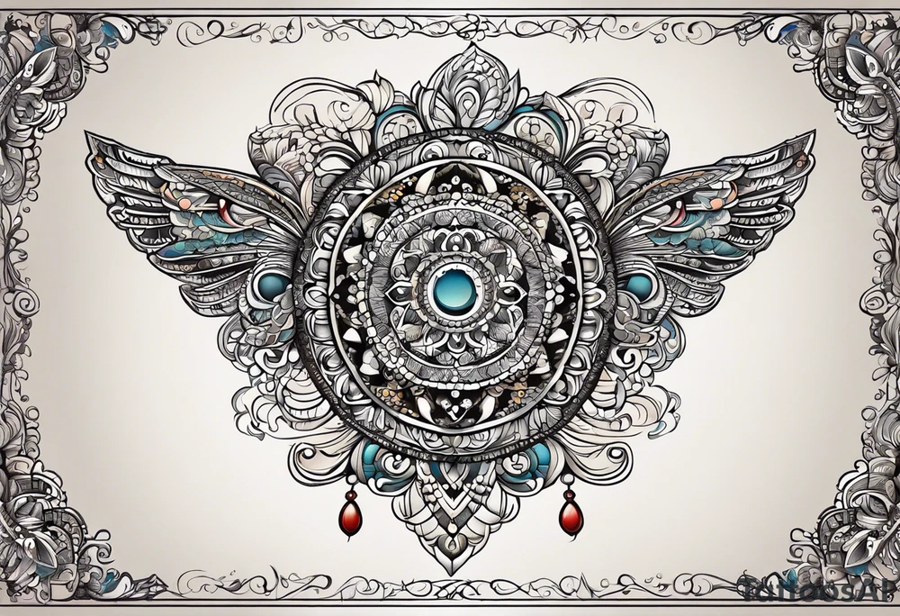 геометрия с графикой, тема звезды tattoo idea