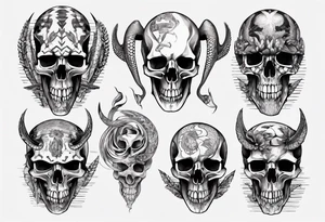 python skull tattoo idea