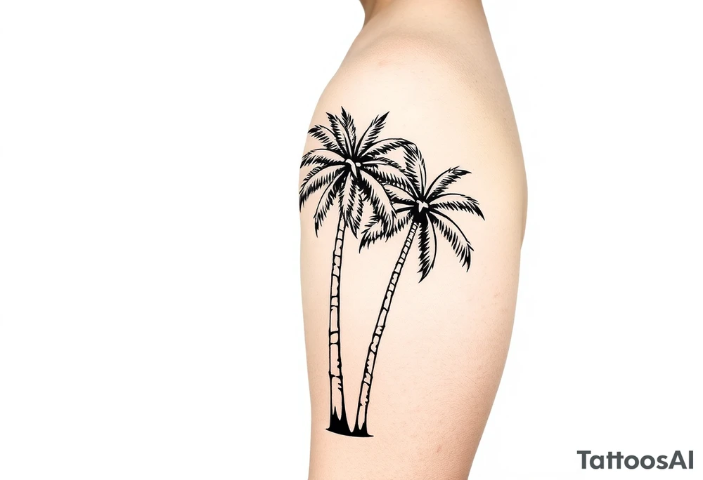 palm trees tattoo idea