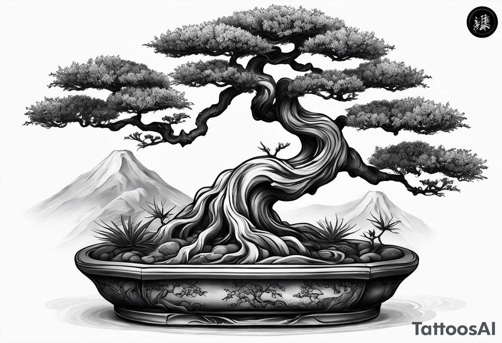Bonsai tree tattoo idea