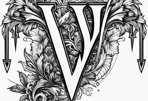 The letter W with arrows going through it. tattoo idea