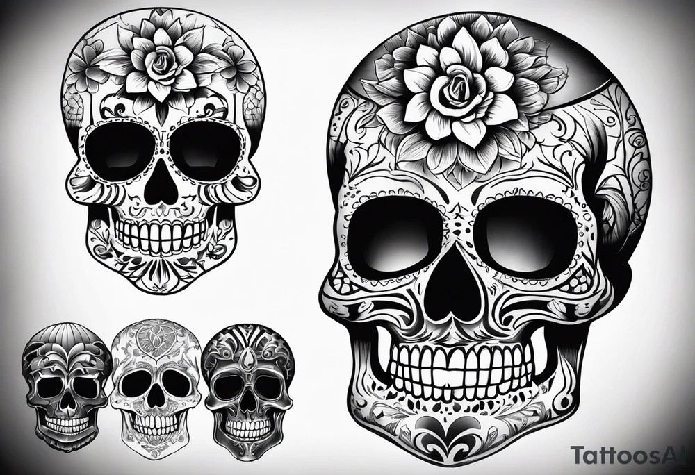 realistic mexican skulls tattoo idea