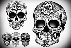 realistic mexican skulls tattoo idea