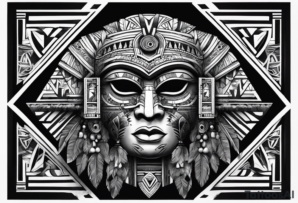 pyramids, Aztec teaky mask, native, full mask, owl tattoo idea