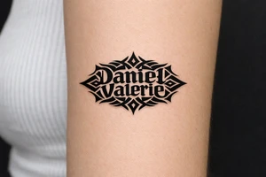 daniel valerie ambigram tattoo idea