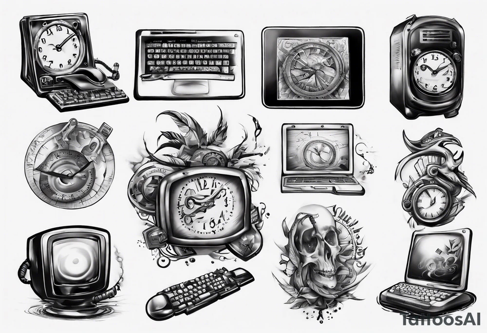 Computer time tattoo idea