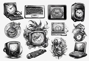 Computer time tattoo idea