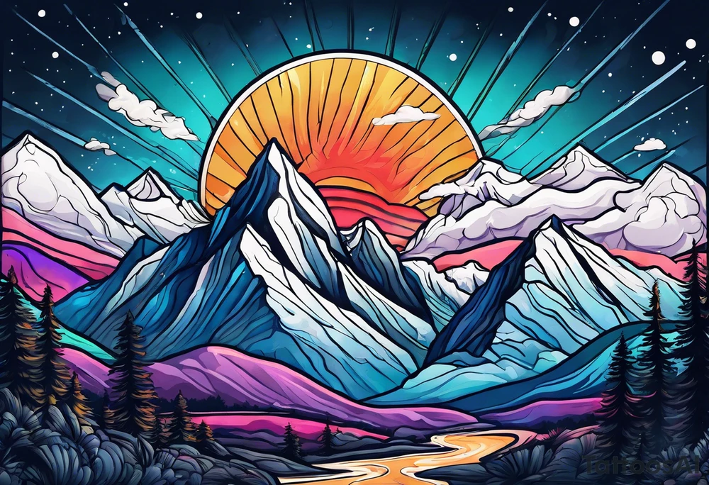 Mountains tattoo idea