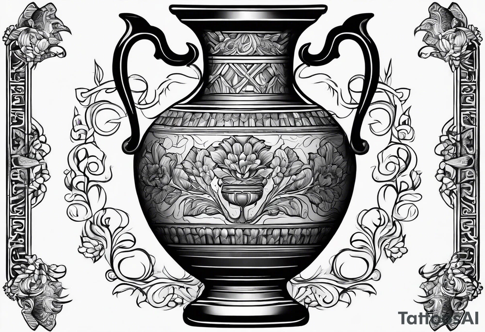 drawing ancient vase tattoo idea