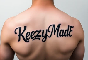 Rounded bubble style lettering as one  (KeezY MadE) tattoo idea