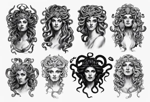 realistic medusa greek mythology tattoo idea