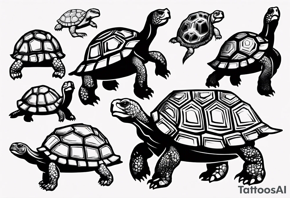 Slow tortoise tattoo idea