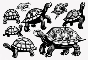 Slow tortoise tattoo idea