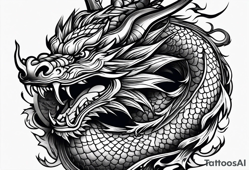 chinese dragon tattoo idea