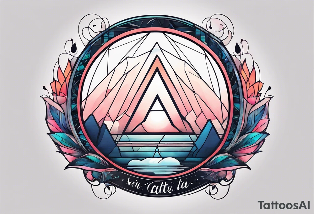 letter delta inside a circle, subtle, girly, simplistic tattoo idea