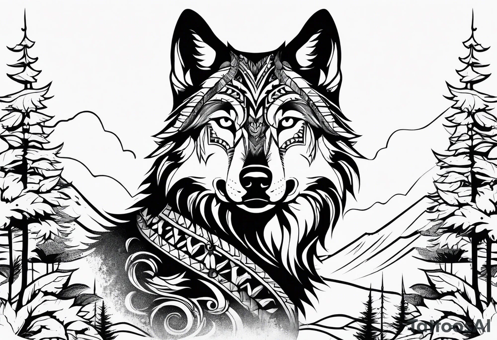 Wolf tattoo idea
