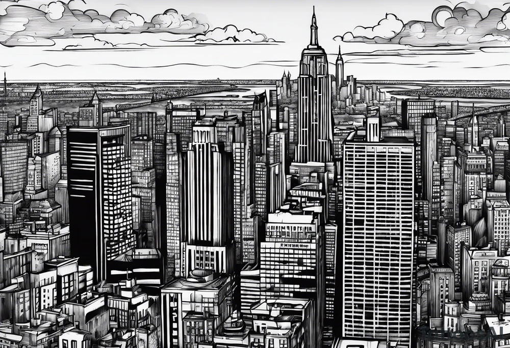 Brooklyn skyline tattoo idea