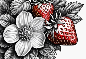 Hyper realistic Strawberry tattoo idea