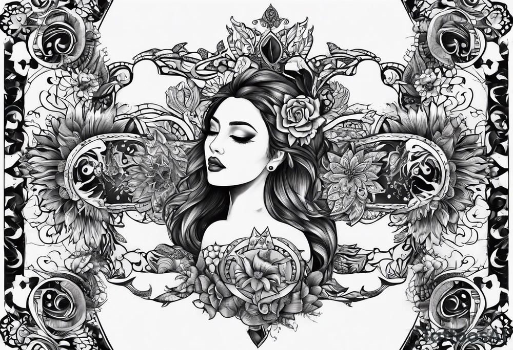 un corazon adentro el sol y el mar tattoo idea