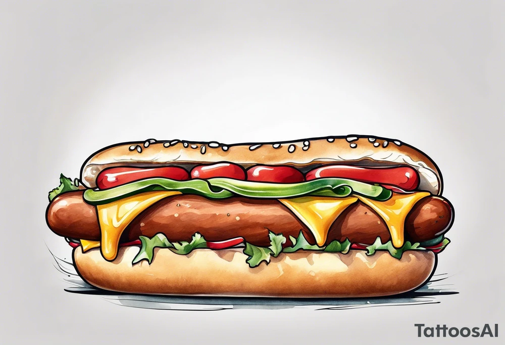 hot dog tattoo idea