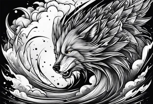 a lighting bolt storm tattoo idea