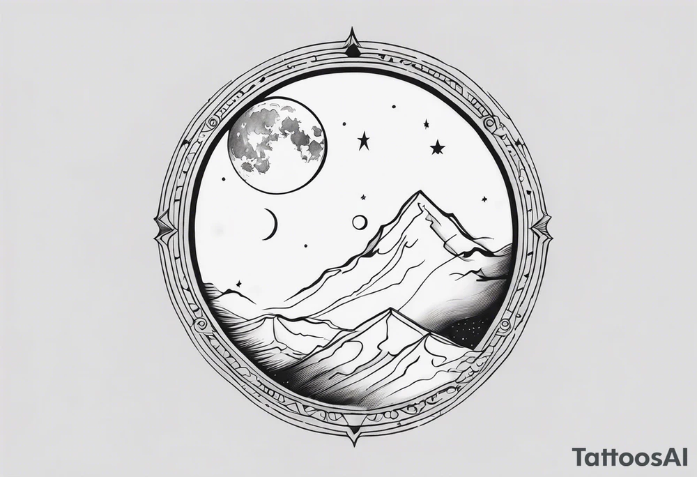 sacred moon tattoo idea