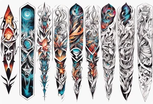 abstract tattoo for full arms tattoo idea