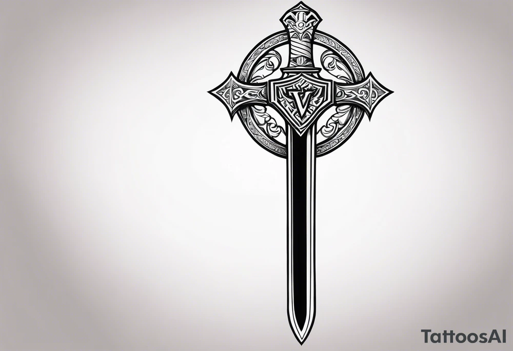 Valhalla sword tattoo idea