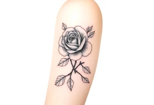 rose and mum tattoo tattoo idea