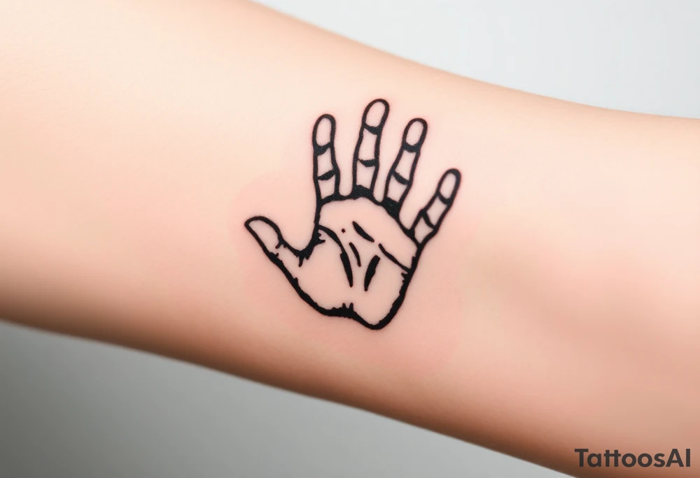 Baby handprint tattoo idea