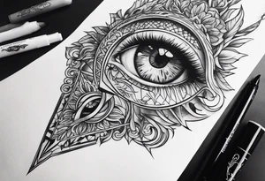 upside down broken sword tattoo idea