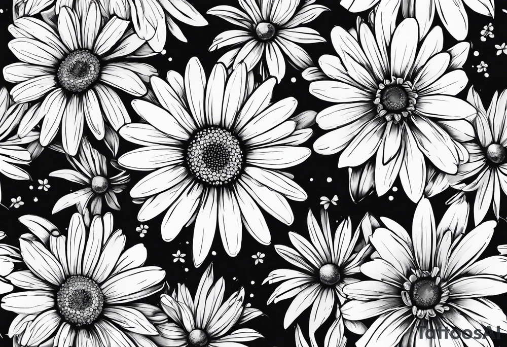 Daisy with 8 pedals tattoo idea