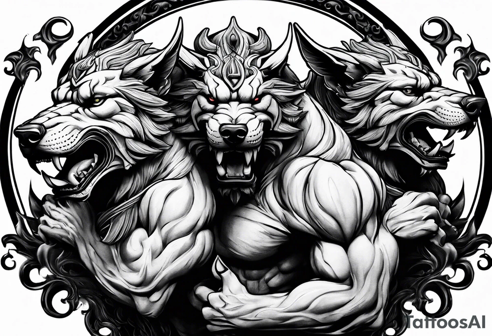Cerberus greek demon tattoo idea