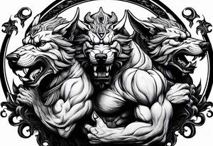 Cerberus greek demon tattoo idea