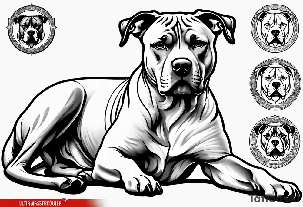 American staffordshire tattoo idea