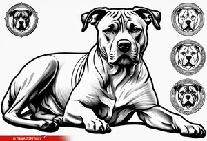 American staffordshire tattoo idea