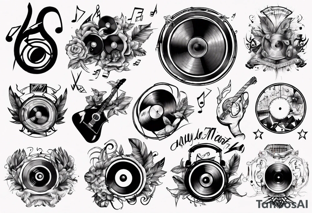 music sound tattoo idea