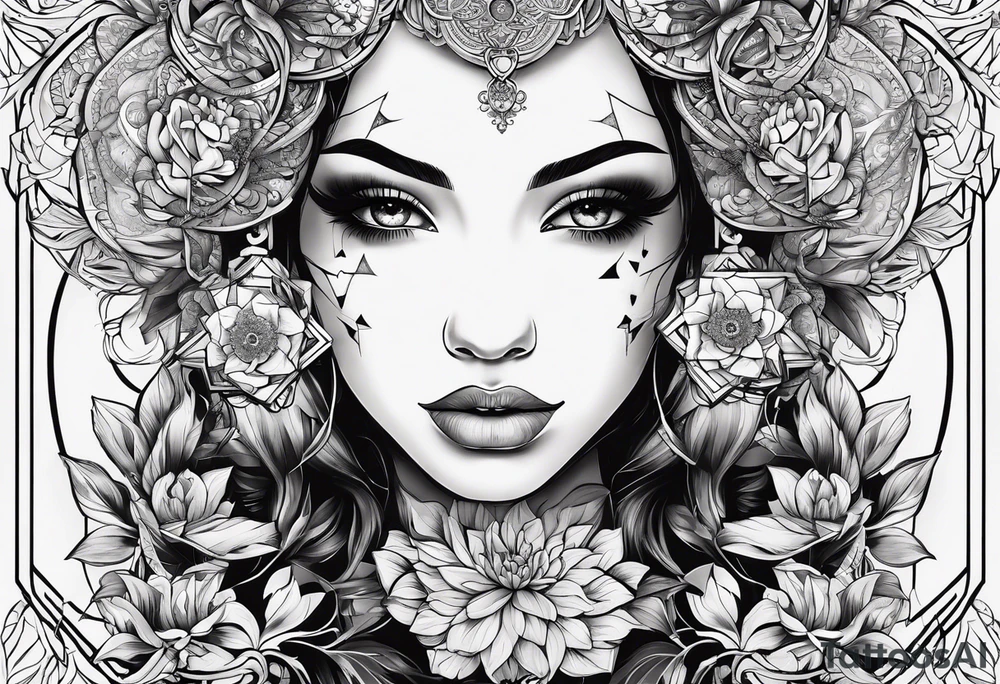 Connection, beauty in imperfection, femininity, duality within oneself, possibility, intuition, hope, joy, spirituality and resilience. No faces. tattoo idea