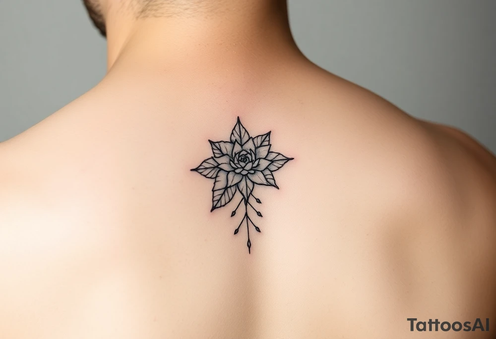 Simple minimalist feminine tattoo small line art on arm tattoo idea