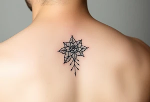 Simple minimalist feminine tattoo small line art on arm tattoo idea