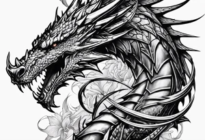 knight fighting dragon tattoo idea