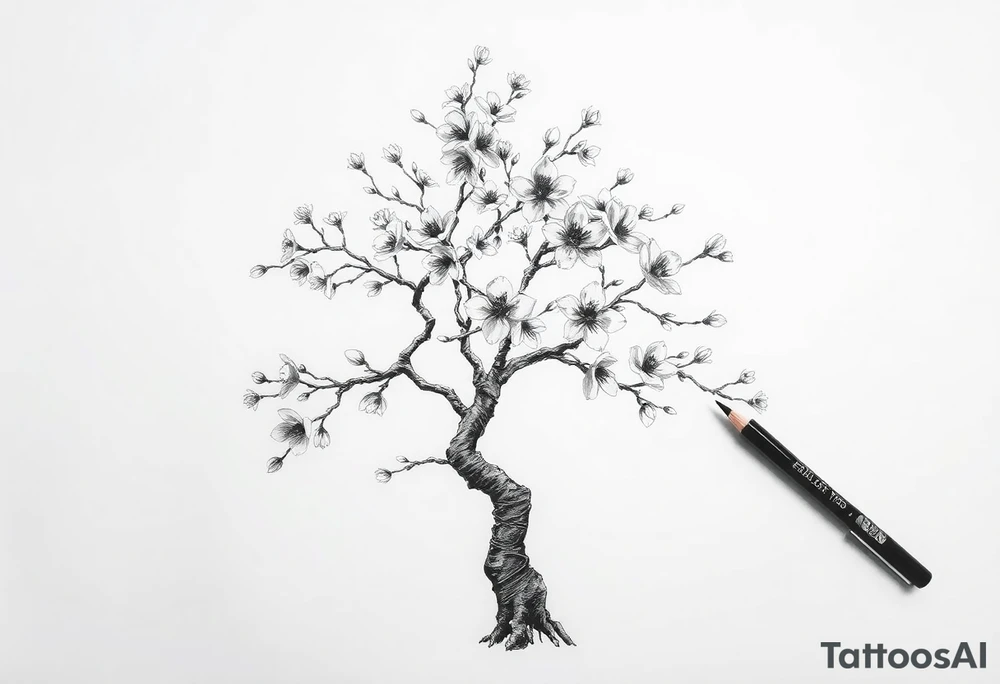 Blossom tree tattoo idea
